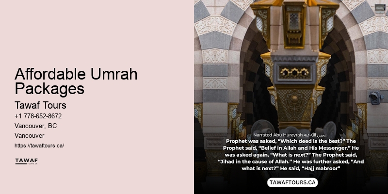 Umrah travel insurance Vancouver prices