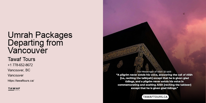 Affordable Umrah Packages from Vancouver