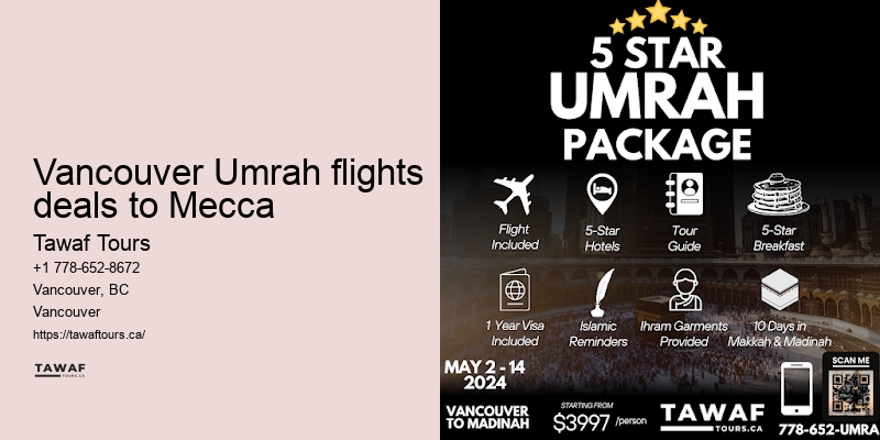 Umrah Packages Vancouver flights