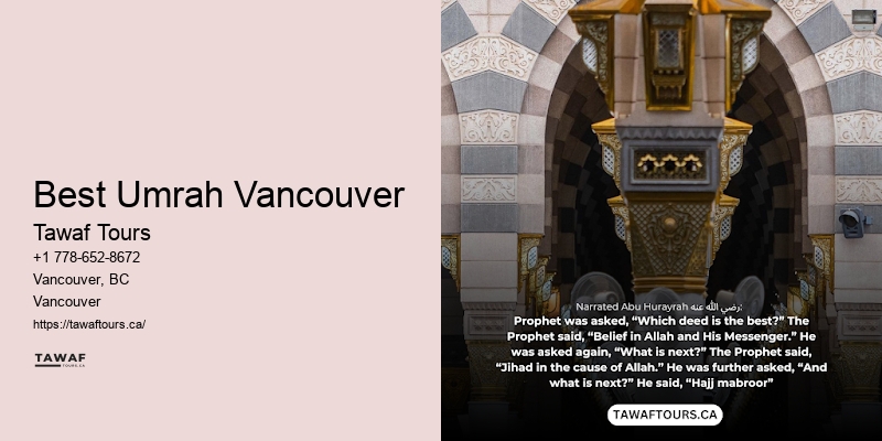 Tawaf Tours Vancouver Umrah package fine print overview