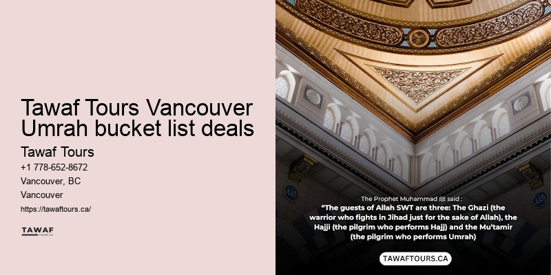Tawaf Tours Vancouver Umrah travel booking services
