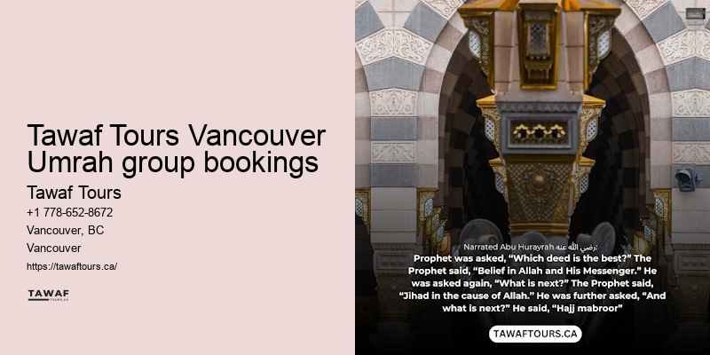 Umrah travel consultant Vancouver
