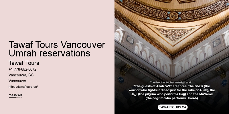 Vancouver Umrah pilgrimage vacation consultant