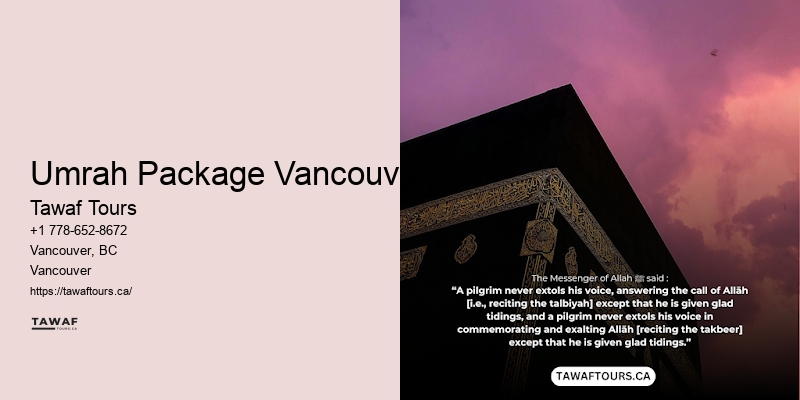 Umrah flights from Vancouver