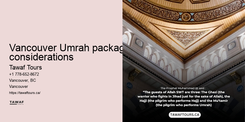 Vancouver Umrah pilgrimage booking trust