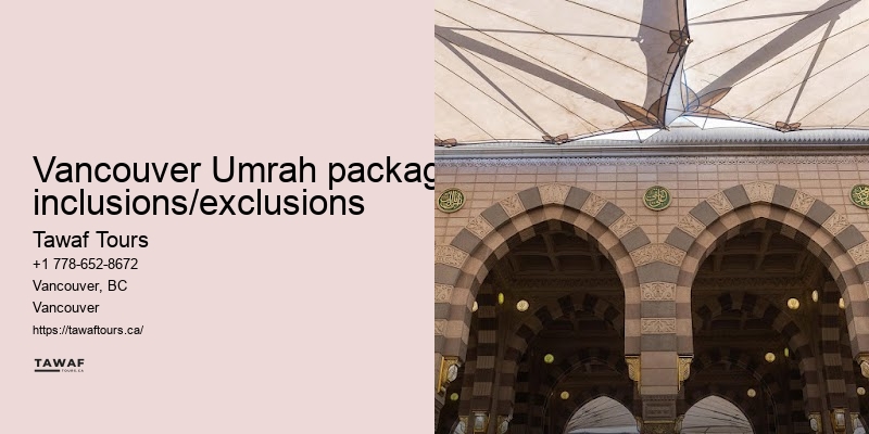 Vancouver Umrah travel price list