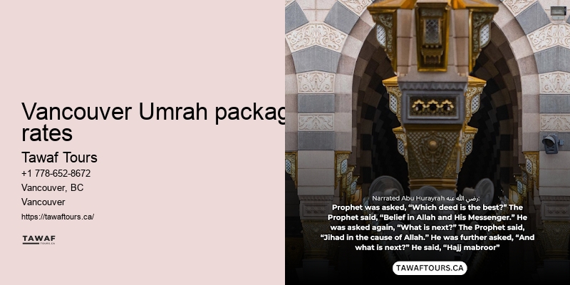 Tawaf Tours Vancouver Umrah booking