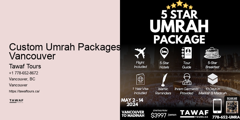 Custom Umrah Packages Vancouver to Medina Umrah Packages
