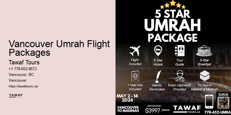 Umrah Travel Company Vancouver Umrah Flight Packages