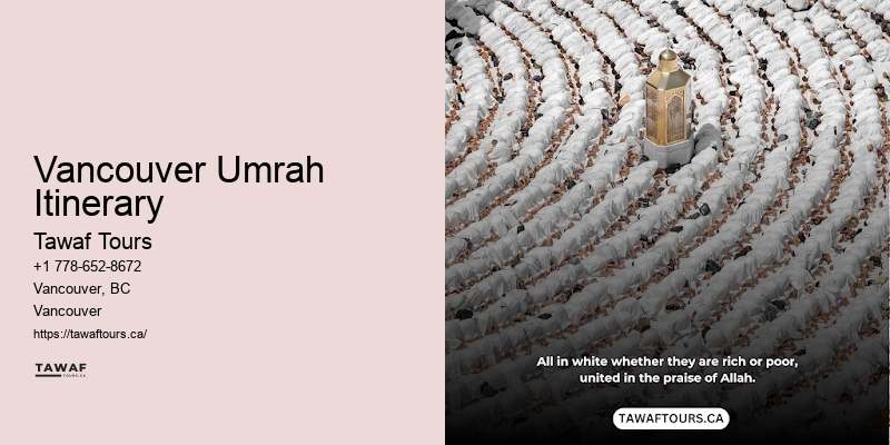 Vancouver Umrah Itinerary Umrah Discounts