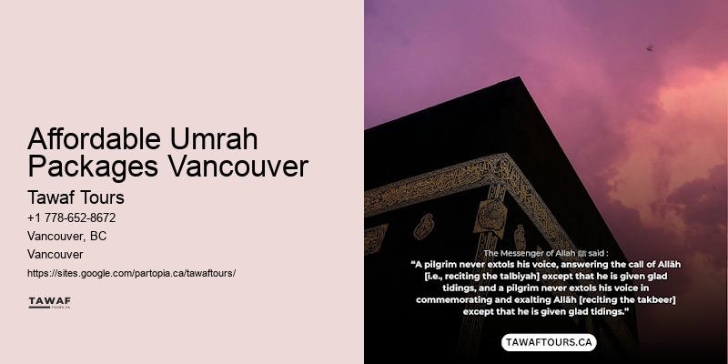 Affordable Umrah Packages Vancouver Umrah Flight Offers