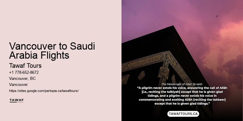 Umrah Package Vancouver to Saudi Arabia Flights