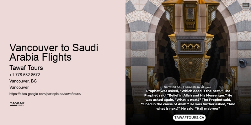 Direct Umrah Flights Vancouver to Saudi Arabia Flights